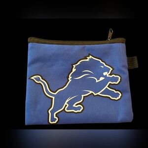 Detroit Lions Zip Pouch | Small Wallet Bag Charm (5.5" x 4")